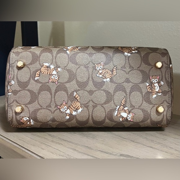 Coach Rowan Satchel in Signature Canvas with Dancing Cats - Picture 8 of 10